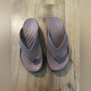 CROCS Women's Platform Flip Sandal in Dusty Mauve